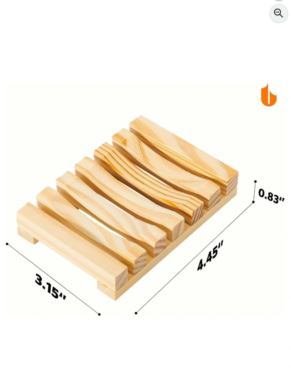 Eco-Friendly Natural Wooden Soap Dish/Saver - NWT